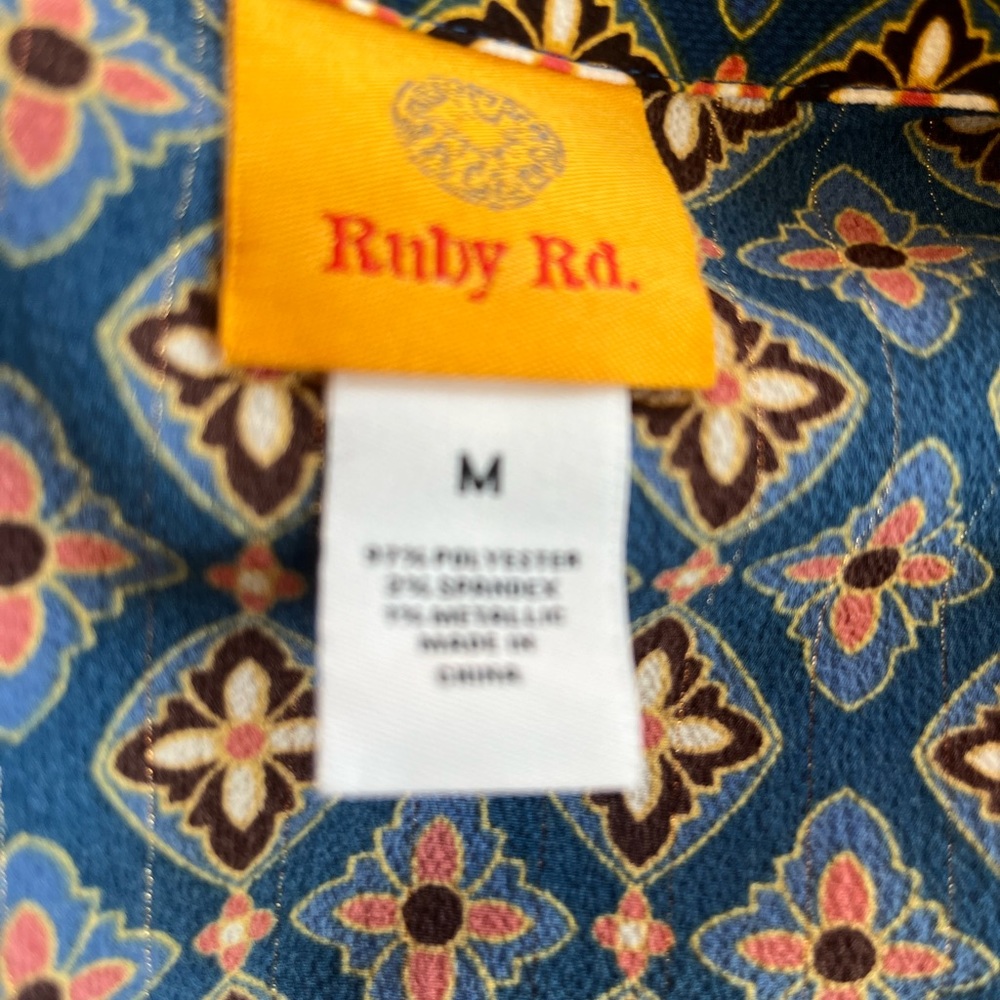 Vintage Ruby Rd Long Sleeve Patterned Blouse Size… - image 5